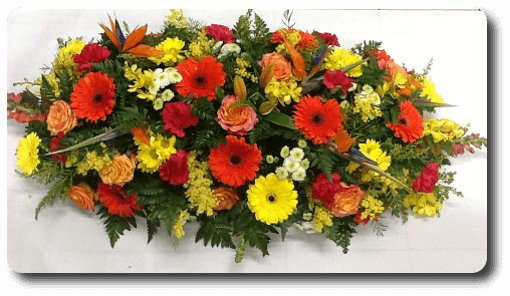 Composition en mémoire du défunt Les artisans expriment votre douleur avec des fleurs
