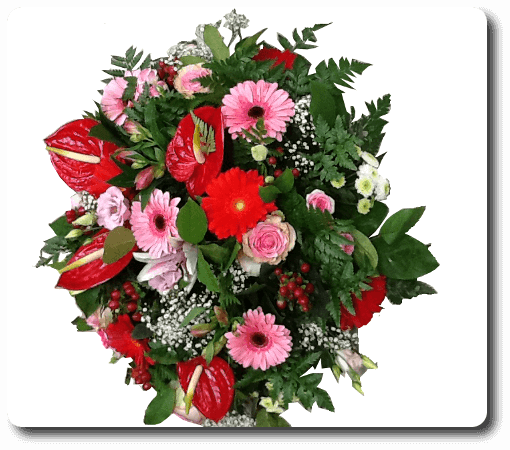 Composition en mémoire du défunt Les artisans expriment votre douleur avec des fleurs