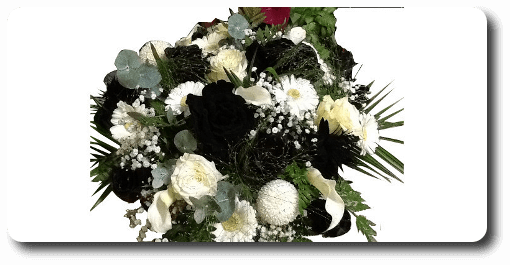 Composition en mémoire du défunt Les artisans expriment votre douleur avec des fleurs