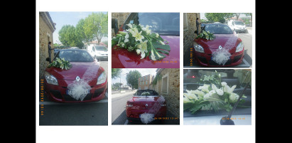 Décoration de la voiture des mariés