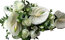 La pureté immaculée d'un bouquet de mariée de roses blanches avec un léger voile de verdure