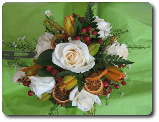 Bouquet coloré Idée créative centre de table Cocktail de nuances et textures