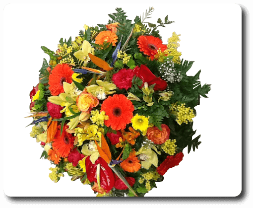 Composition en mémoire du défunt Les artisans expriment votre douleur avec des fleurs