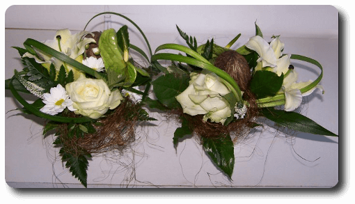 Bouquet coloré Idée créative centre de table Cocktail de nuances et textures